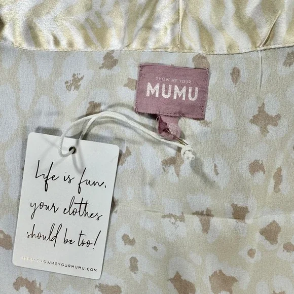 NEW Mumu x Curateur Leopard Silky Robe One Size NWT$128 Animal Print Bath Lounge - Picture 8 of 13